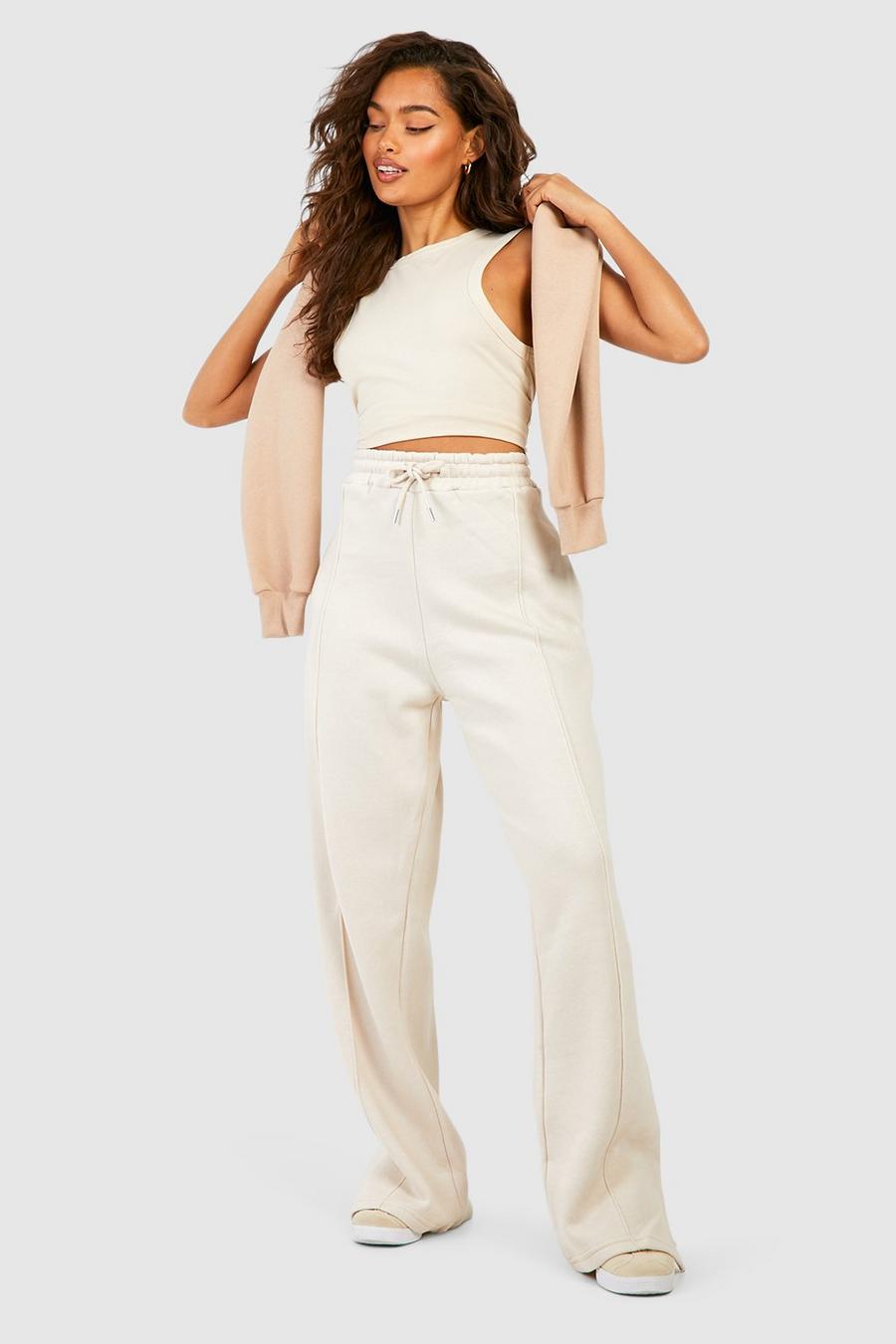 Split hem wide leg joggers