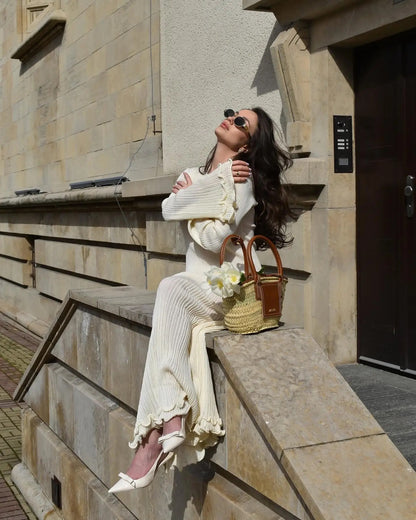 White long dress