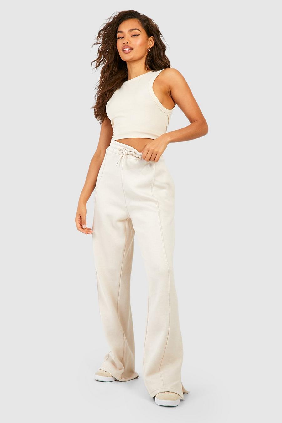 Split hem wide leg joggers