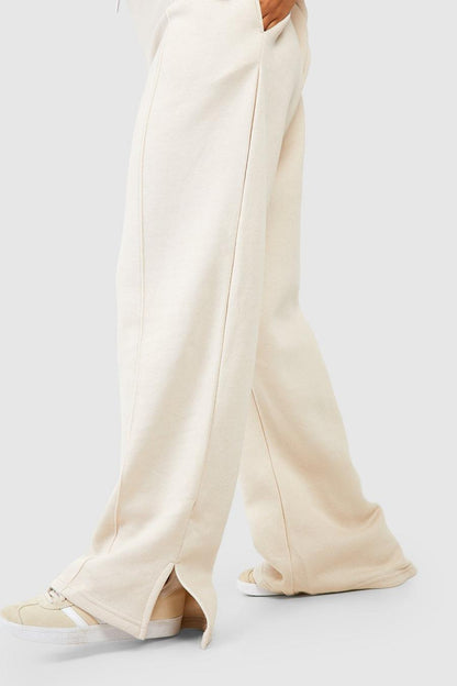 Split hem wide leg joggers