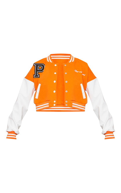 Crop varsity jacket