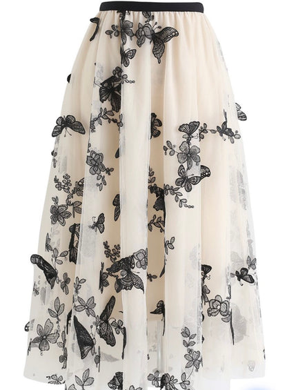 Butterfly printed skirt