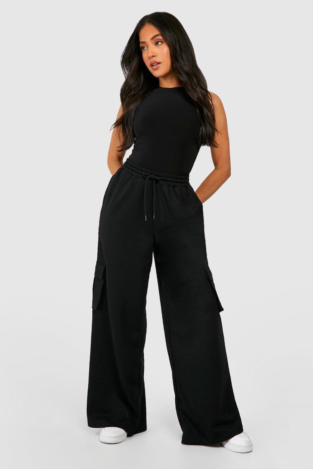 CARGO POCKET DETAIL WIDE LEG JOGGER