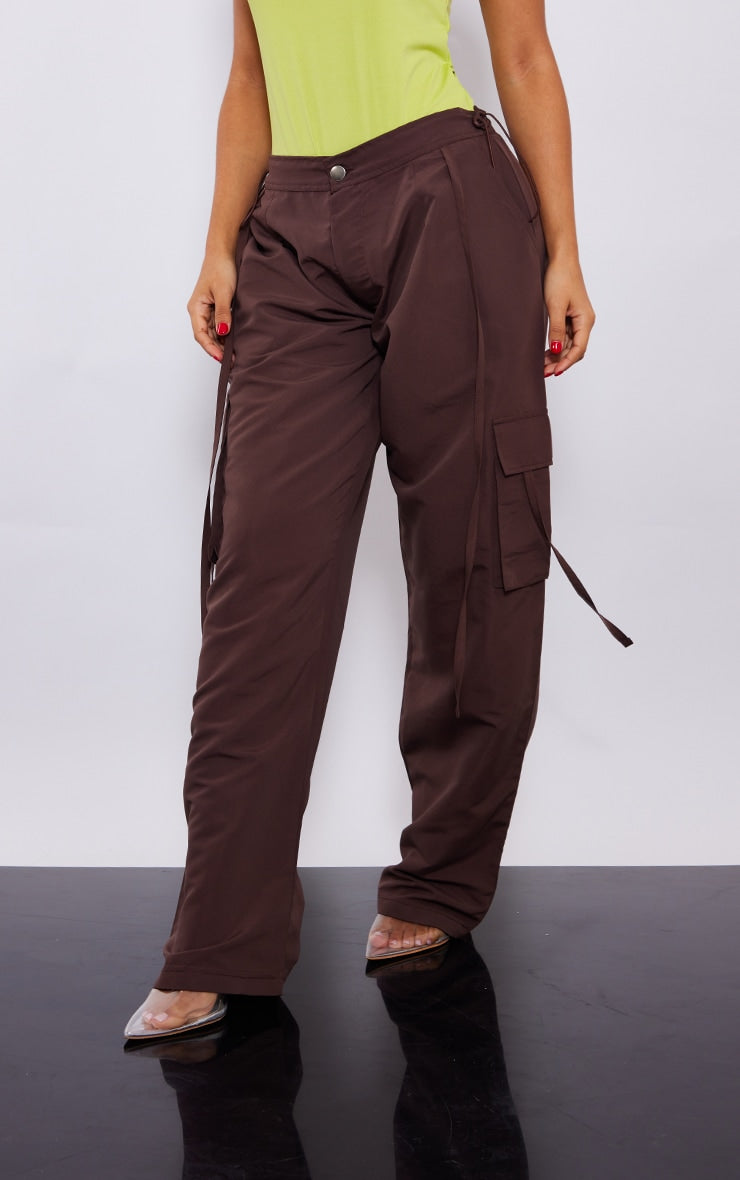 Brown Lightweight Shell Cargo'S | PrettyLittle Thing