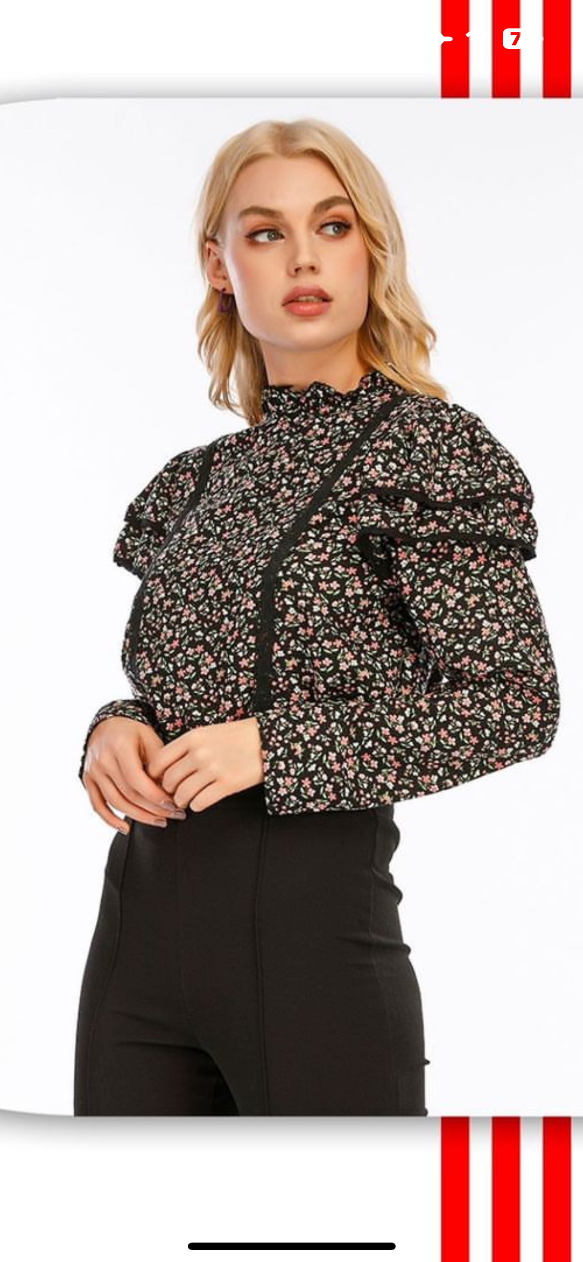 Long sleeve puff top