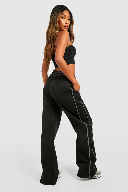 CONTRAST STITCH STRAIGHT LEG JOGGER