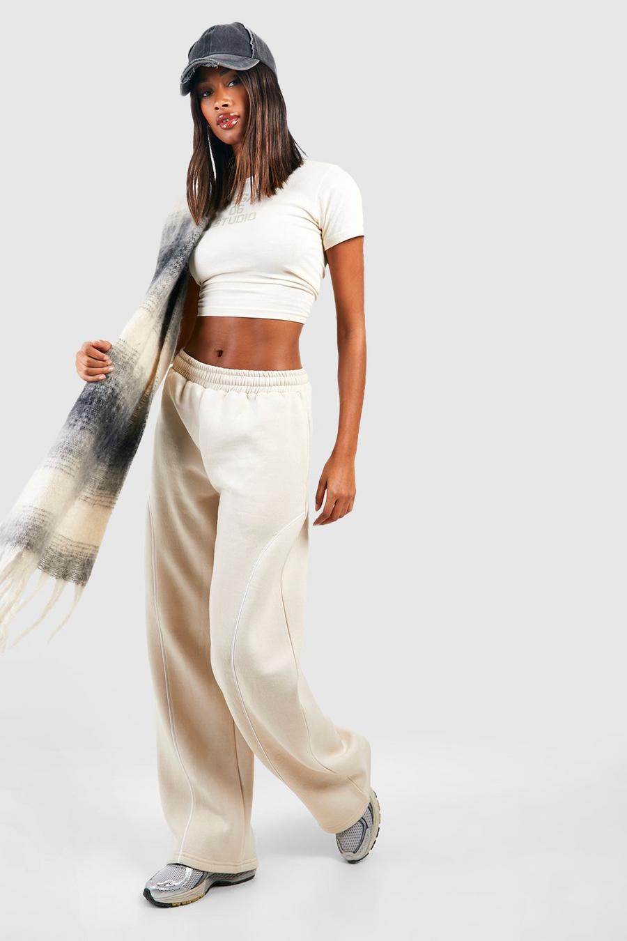 OVERSIZED PIPING WIDE LEG TRACK PANTS