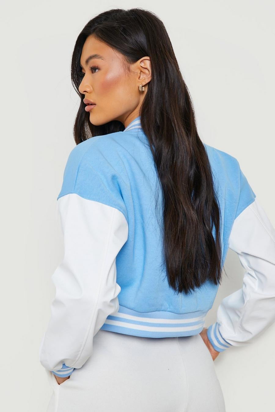 Crop varsity jacket