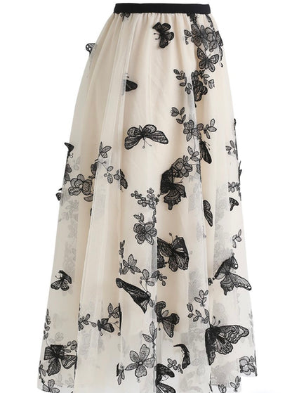 Butterfly printed skirt