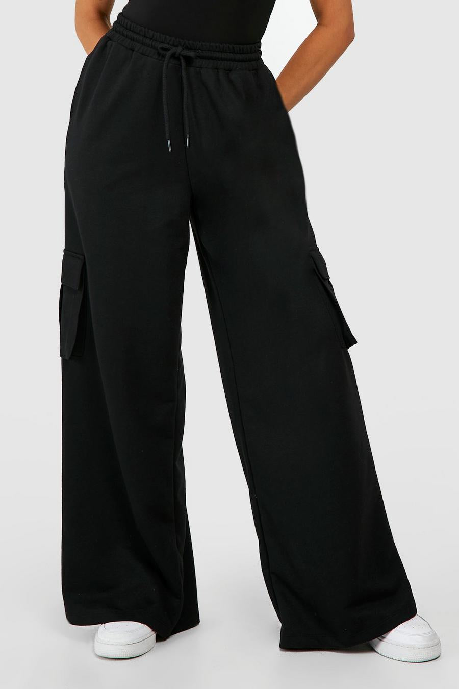 CARGO POCKET DETAIL WIDE LEG JOGGER