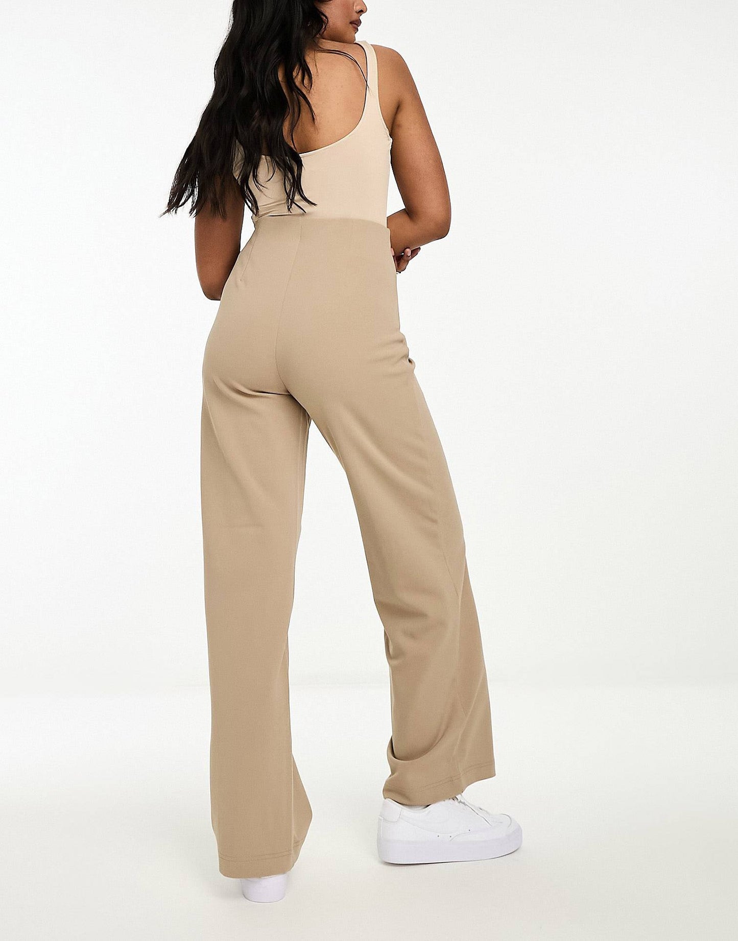 Front pleated plus size trousers