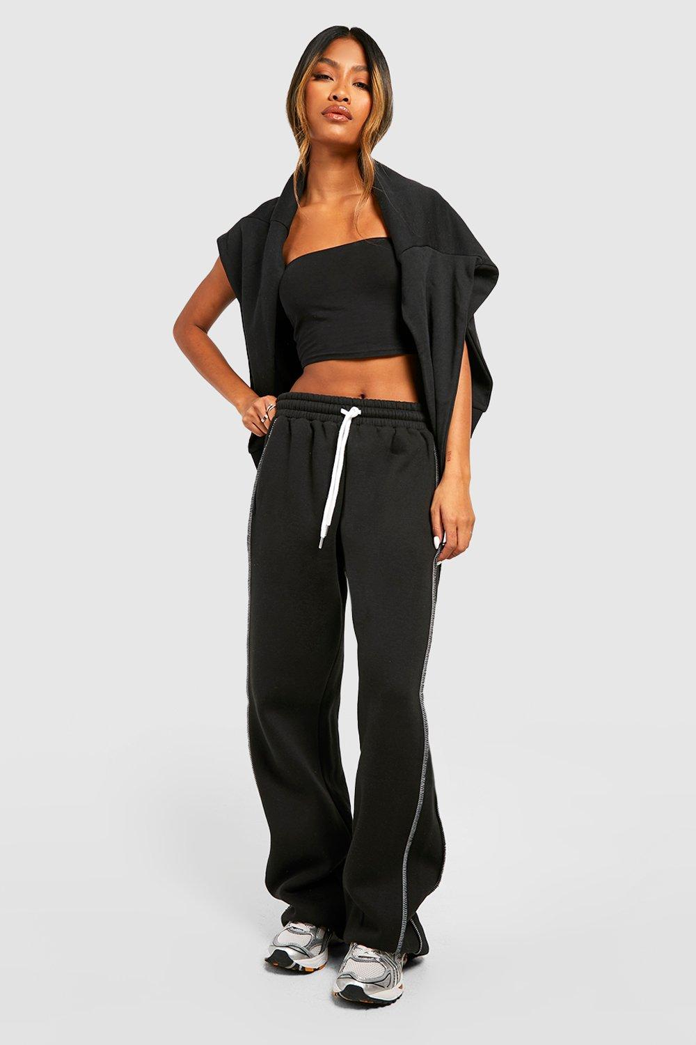 CONTRAST STITCH STRAIGHT LEG JOGGER