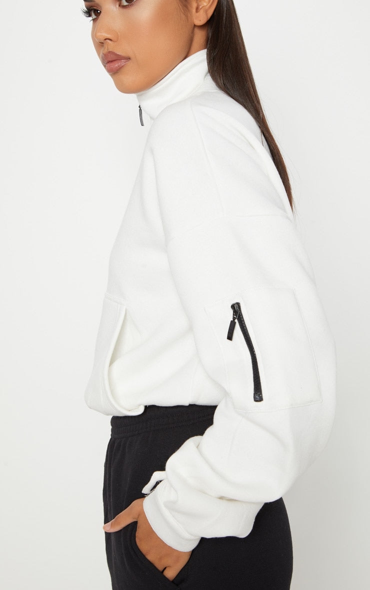 Oversized front zip