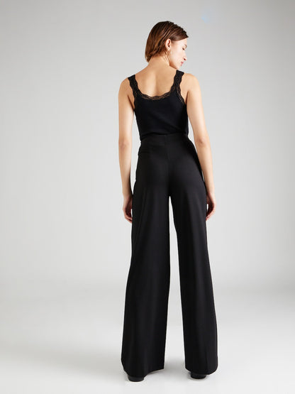 Front pleated plus size trousers