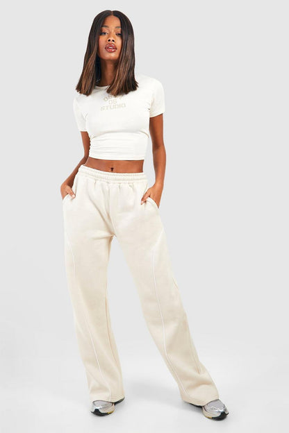 OVERSIZED PIPING WIDE LEG TRACK PANTS