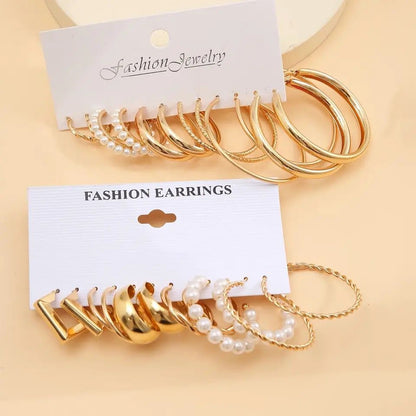 Golden Glamour Hoops