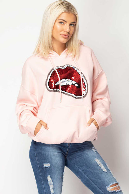 Sequin Lips Hoodie